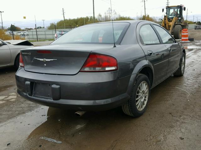 1C3EL46X54N364405 - 2004 CHRYSLER SEBRING LX GRAY photo 4