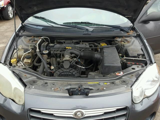 1C3EL46X54N364405 - 2004 CHRYSLER SEBRING LX GRAY photo 7