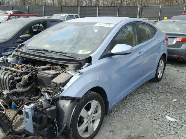 KMHDH4AE5CU399413 - 2012 HYUNDAI ELANTRA GL BLUE photo 2