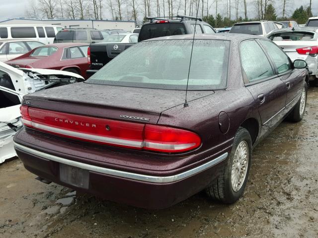 2C3HD56F0VH743300 - 1997 CHRYSLER CONCORDE L BURGUNDY photo 4