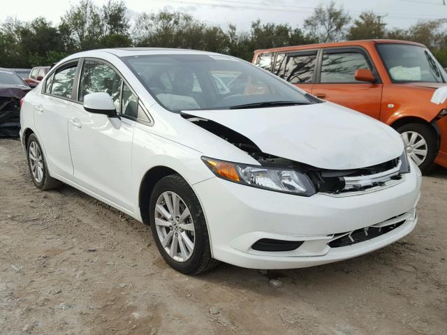 2HGFB2F80CH534906 - 2012 HONDA CIVIC EX WHITE photo 1