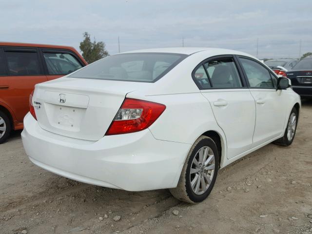 2HGFB2F80CH534906 - 2012 HONDA CIVIC EX WHITE photo 4