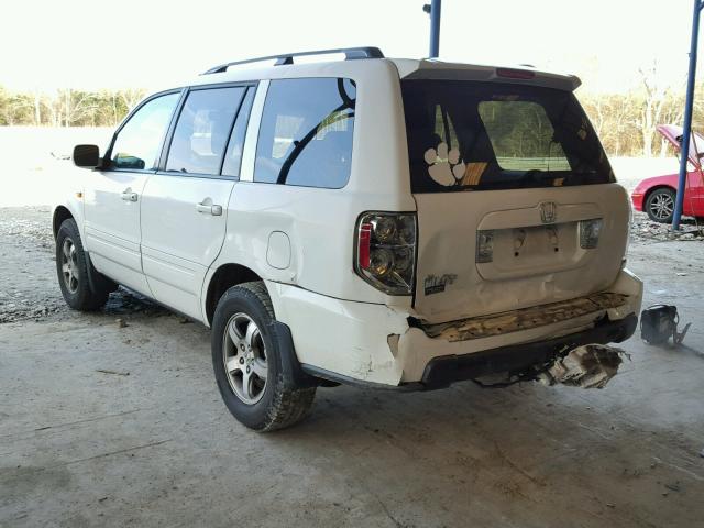 5FNYF28696B023275 - 2006 HONDA PILOT EX WHITE photo 3