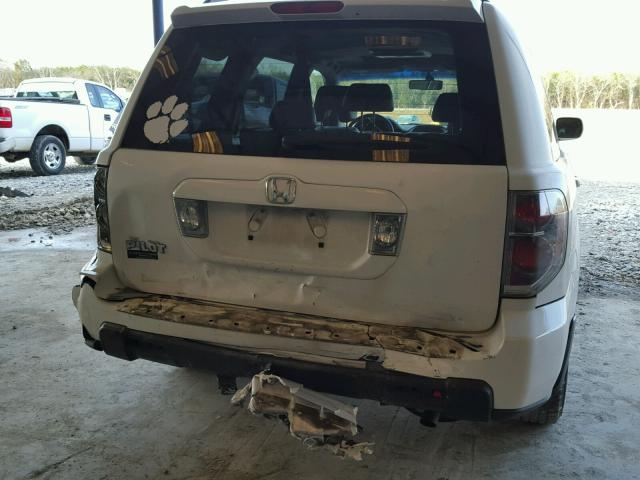 5FNYF28696B023275 - 2006 HONDA PILOT EX WHITE photo 9