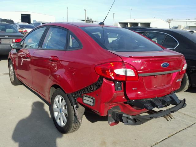 3FADP4BJ3CM153909 - 2012 FORD FIESTA SE RED photo 3