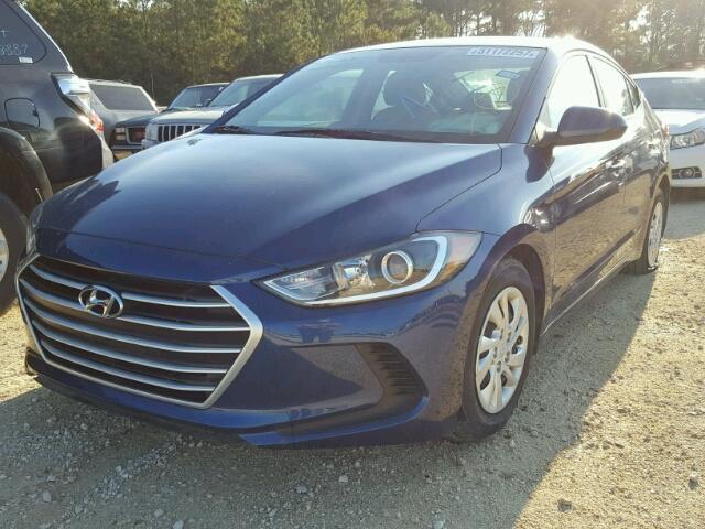 5NPD74LFXHH150555 - 2017 HYUNDAI ELANTRA SE BLUE photo 2