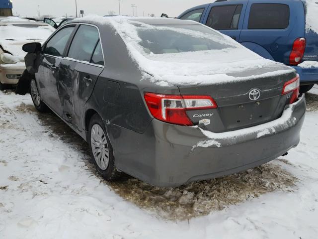 4T4BF1FK9DR282581 - 2013 TOYOTA CAMRY L GREEN photo 3