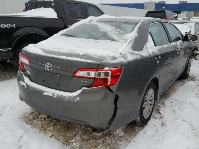 4T4BF1FK9DR282581 - 2013 TOYOTA CAMRY L GREEN photo 4