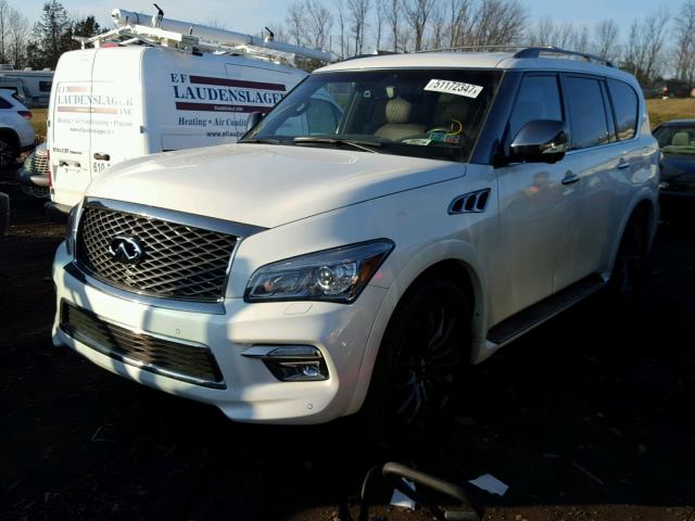 JN8AZ2NE9G9123395 - 2016 INFINITI QX80 WHITE photo 2