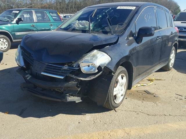 3N1BC13E28L460386 - 2008 NISSAN VERSA S BLACK photo 2