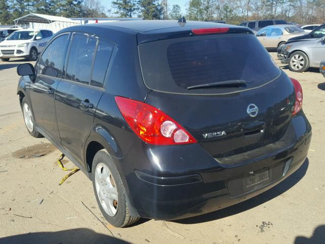 3N1BC13E28L460386 - 2008 NISSAN VERSA S BLACK photo 3