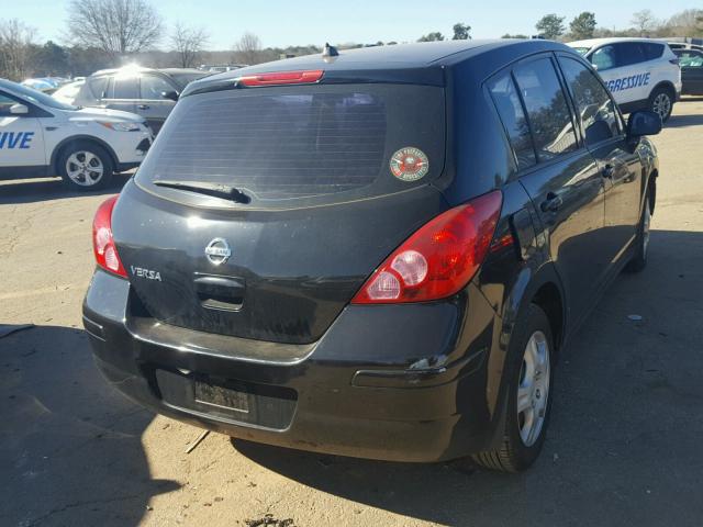 3N1BC13E28L460386 - 2008 NISSAN VERSA S BLACK photo 4