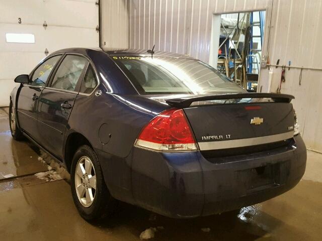 2G1WT58K581207738 - 2008 CHEVROLET IMPALA LT BLUE photo 3