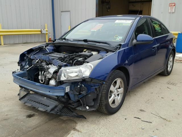 1G1PF5SC0C7154939 - 2012 CHEVROLET CRUZE LT BLUE photo 2