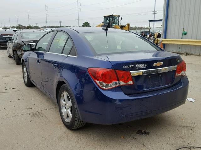 1G1PF5SC0C7154939 - 2012 CHEVROLET CRUZE LT BLUE photo 3