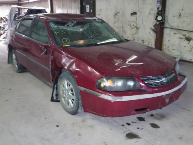 2G1WF52E059352712 - 2005 CHEVROLET IMPALA MAROON photo 1