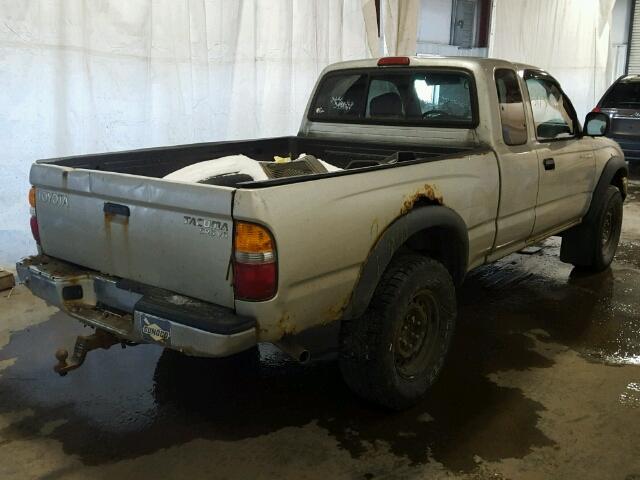 5TEWN72N41Z733361 - 2001 TOYOTA TACOMA XTR GRAY photo 4