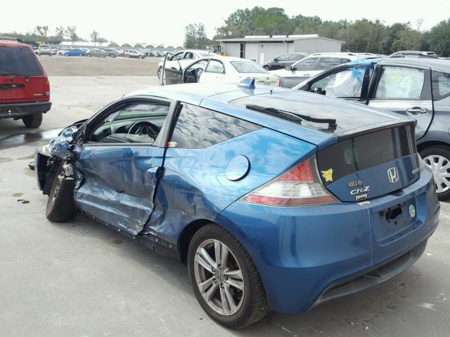 JHMZF1D68BS014065 - 2011 HONDA CR-Z EX BLUE photo 3