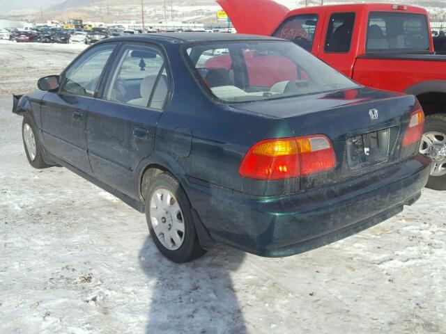 2HGEJ6616YH515289 - 2000 HONDA CIVIC BASE GREEN photo 3