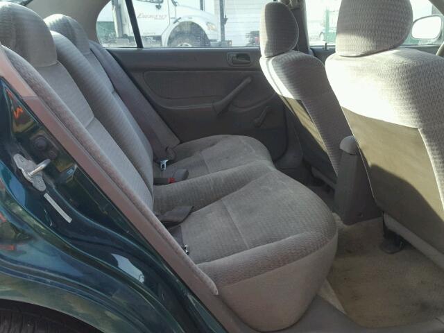 2HGEJ6616YH515289 - 2000 HONDA CIVIC BASE GREEN photo 6