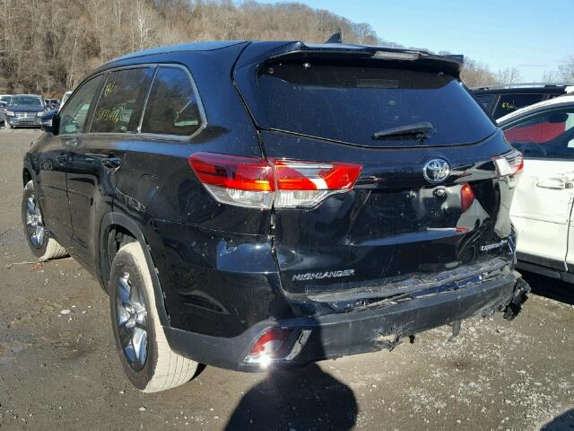 5TDDZRFH6HS424350 - 2017 TOYOTA HIGHLANDER BLACK photo 3