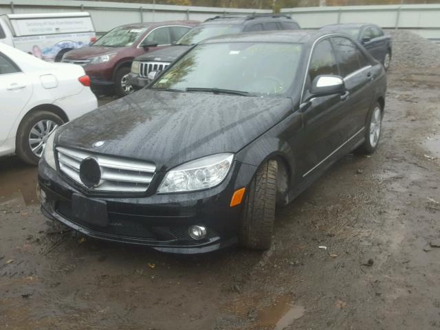 WDDGF56X98R038354 - 2008 MERCEDES-BENZ C 350 BLACK photo 2