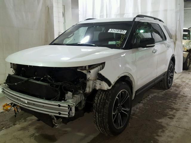 1FM5K8GT7EGB57243 - 2014 FORD EXPLORER S WHITE photo 2