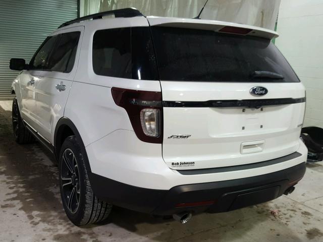 1FM5K8GT7EGB57243 - 2014 FORD EXPLORER S 白色 照片 3