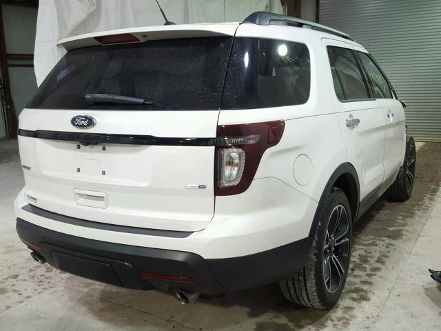 1FM5K8GT7EGB57243 - 2014 FORD EXPLORER S WHITE photo 4