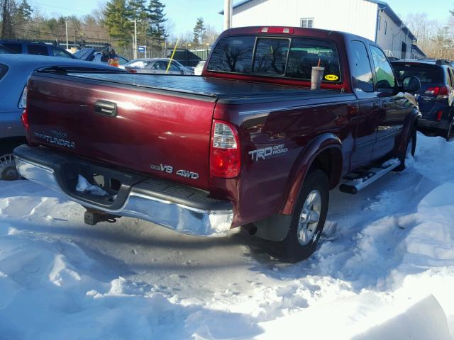 5TBBT44145S460866 - 2005 TOYOTA TUNDRA ACC RED photo 4