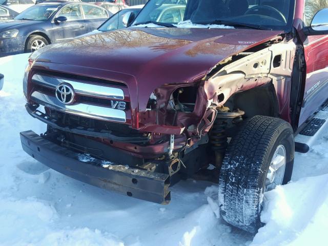 5TBBT44145S460866 - 2005 TOYOTA TUNDRA ACC RED photo 9