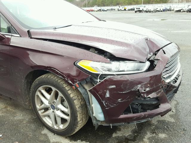 3FA6P0H75DR112764 - 2013 FORD FUSION SE BURGUNDY photo 9