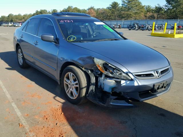 1HGCM56747A180897 - 2007 HONDA ACCORD EX BLUE photo 1