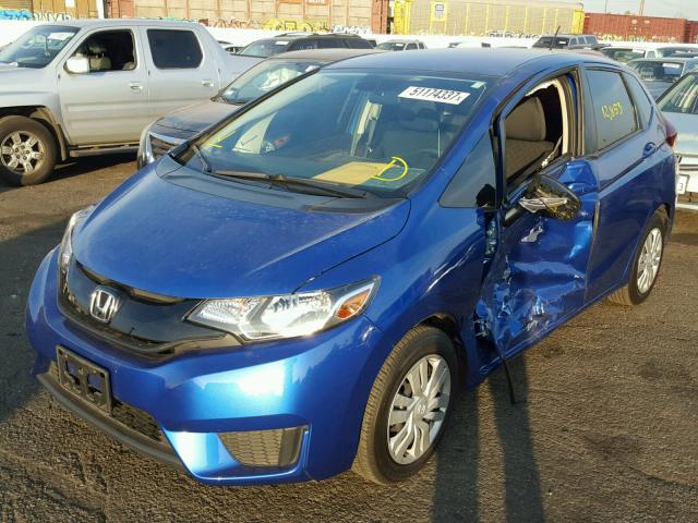 JHMGK5H52HS014356 - 2017 HONDA FIT LX BLUE photo 2