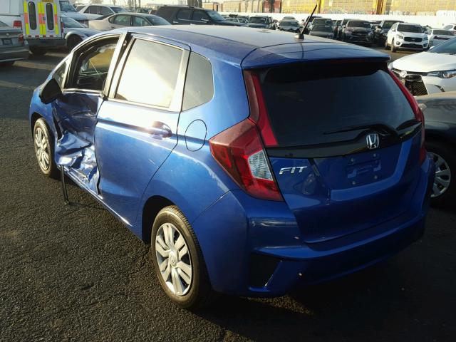 JHMGK5H52HS014356 - 2017 HONDA FIT LX أزرق صورة 3