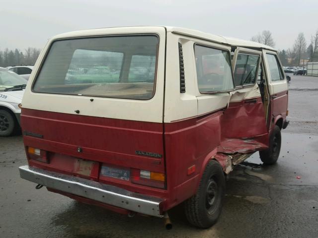 WV2YB0255EH072635 - 1984 VOLKSWAGEN VANAGON BU TWO TONE photo 4