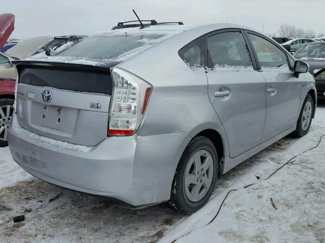 JTDKN3DU2A5209219 - 2010 TOYOTA PRIUS SILVER photo 4