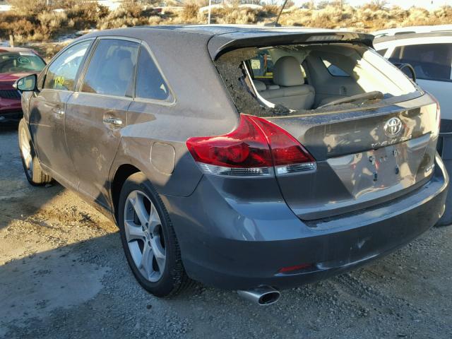 4T3BK3BB0EU101805 - 2014 TOYOTA VENZA LE GRAY photo 3