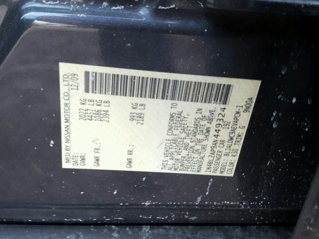 1N4BL2AP9AN449324 - 2010 NISSAN ALTIMA SR CHARCOAL photo 10