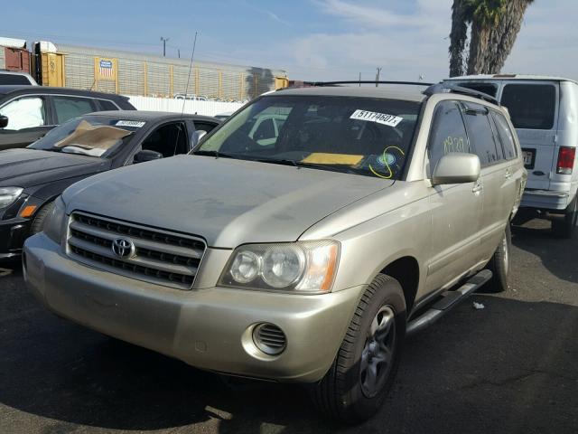 JTEGD21A010008697 - 2001 TOYOTA HIGHLANDER GOLD photo 2