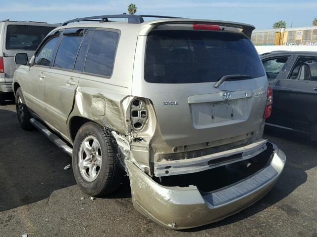 JTEGD21A010008697 - 2001 TOYOTA HIGHLANDER GOLD photo 3