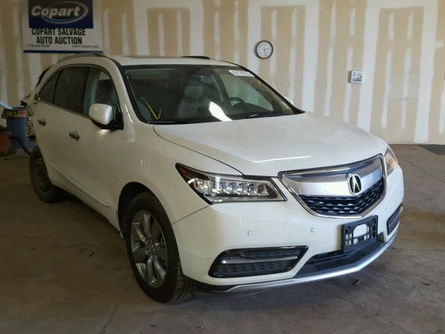 5FRYD4H87EB001632 - 2014 ACURA MDX ADVANC WHITE photo 1