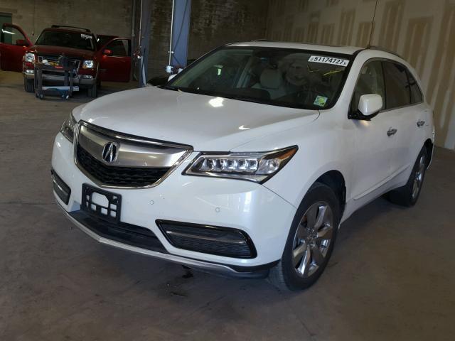 5FRYD4H87EB001632 - 2014 ACURA MDX ADVANC WHITE photo 2