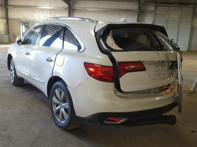 5FRYD4H87EB001632 - 2014 ACURA MDX ADVANC WHITE photo 3