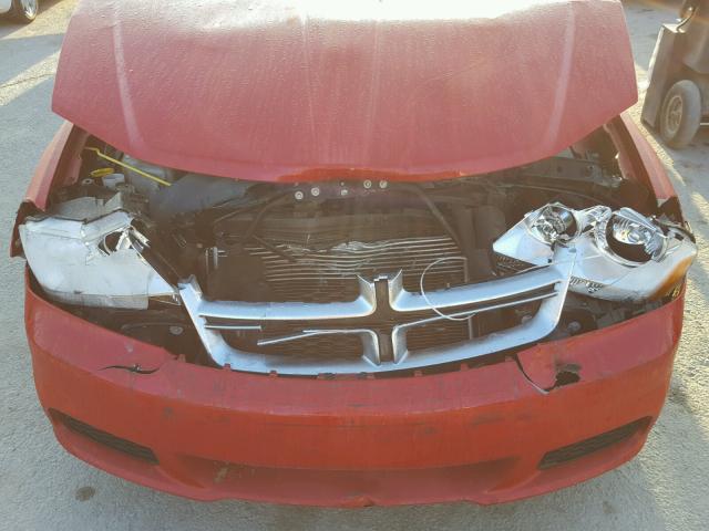 1C3CDZABXDN571854 - 2013 DODGE AVENGER SE RED photo 7