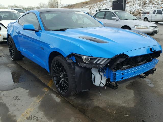 1FA6P8CF5H5225233 - 2017 FORD MUSTANG GT BLUE photo 1