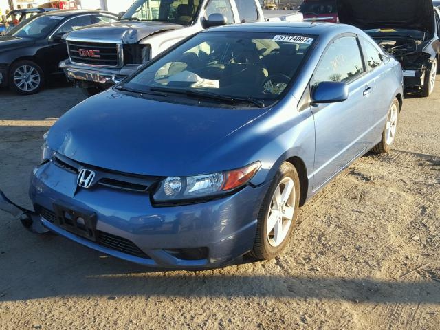 2HGFG12877H530889 - 2007 HONDA CIVIC EX BLUE photo 2