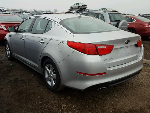 5XXGM4A70FG434450 - 2015 KIA OPTIMA LX SILVER photo 3