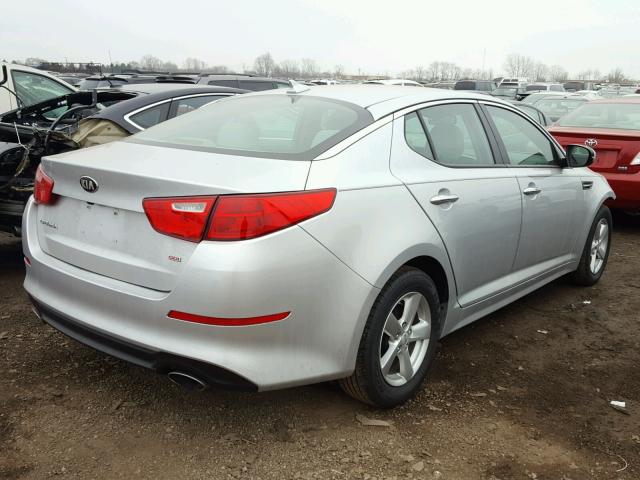 5XXGM4A70FG434450 - 2015 KIA OPTIMA LX SILVER photo 4