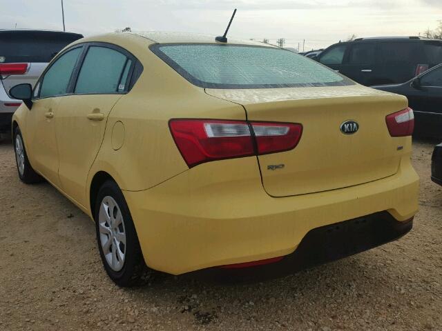 KNADM4A39G6611770 - 2016 KIA RIO LX YELLOW photo 3